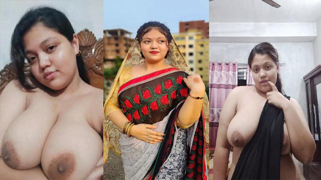 Milf Busty GF Saree Teasing Pressing Boobs MMS